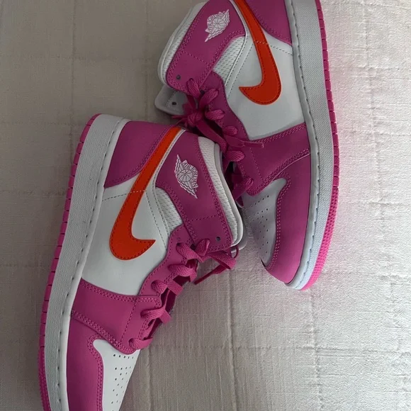 Nike Air Jordan 1 Mid Pinksicle Safety Orange Pink DX3240-681 size us 6.5 - Picture 5 of 9